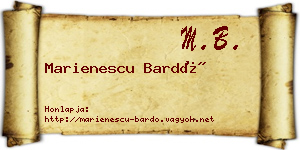 Marienescu Bardó névjegykártya